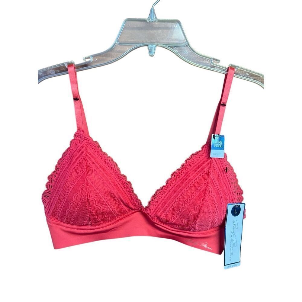 MARILYN MONROE SALMON WIRE FREE BRA  Sz L  NWT